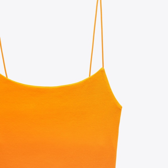 Zara Orange Mini Dress - Picture 9 of 11